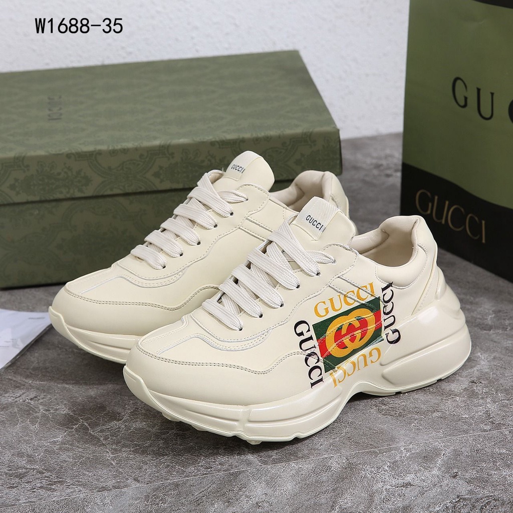 Sepatu GUCCI RHYTON W1688-35  QAZ 50  impor batam reseller murah wedges sport cantik sneakers shoes