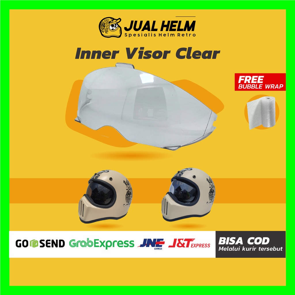 Visor Helm Cakil ( Inner Visor Cakil/Helm Vespa / Helm Retro / Helm Bogo )