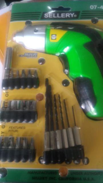 Bor Charger Tanpa Kabel / Cordless Screwdriver Sellery