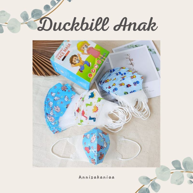 MASKER DUCKBILL ANAK 50 PCS DUCKBILL ANAK MOTIF