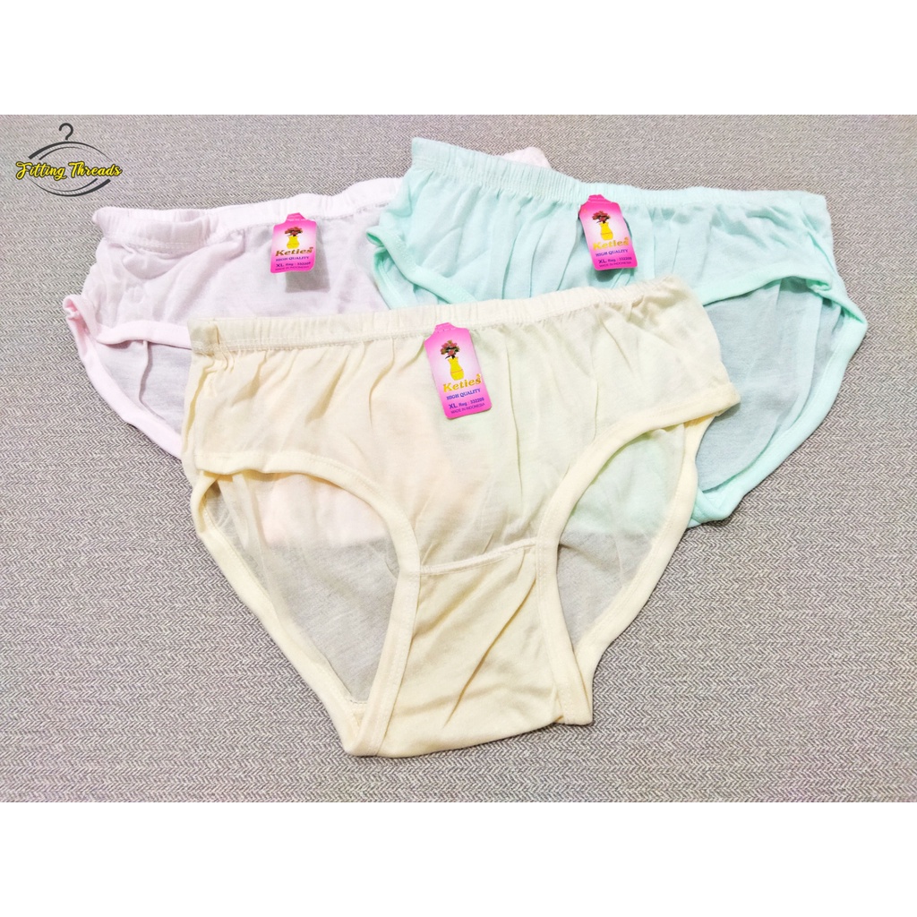 3 Pcs Daleman Celana Dalam Wanita Polos KETIES / CD Sempak Cewek KETIES