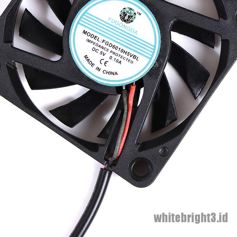 &lt; White3 &gt; Kipas Pendingin DC 5V USB Brushless Untuk Komputer PC