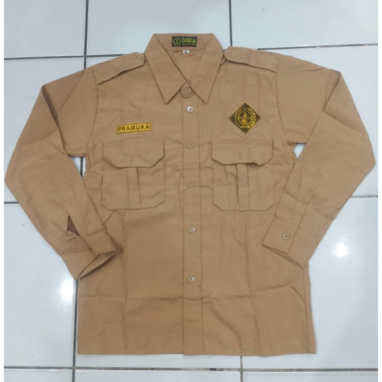 Baju Pramuka Laki Panjang SD-SMP-SMA / Baju Pramuka Laki SD-SMP-SMA Lengan Panjang