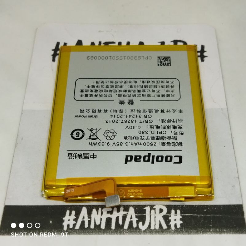 BATRE BATREI BATERAI COOLPAD MAX LITE R108 R 108 CPLD380 CPLD 380 (2500 mAh) ORIGINAL BATREI HP