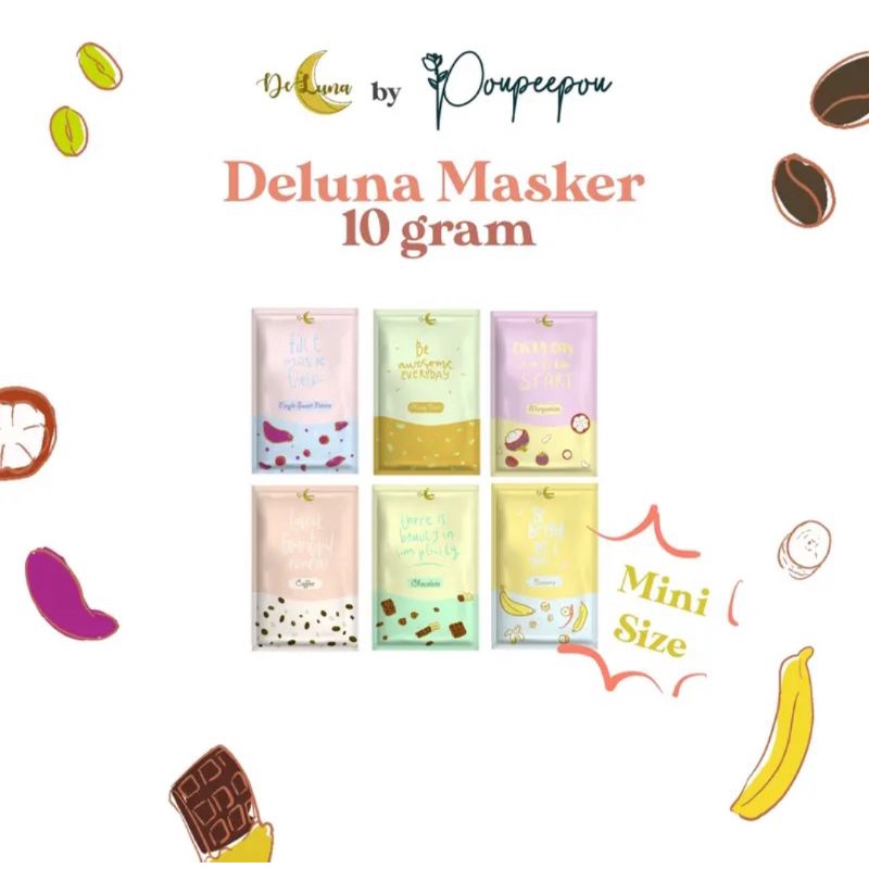 Masker Poupeepou 10gr. Masker Natural Deluna by Poupeepou