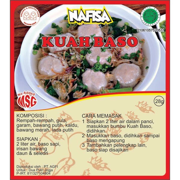 

BEST DEAL NAFISA BUMBU KUAH BAKSO/NON MSG !!