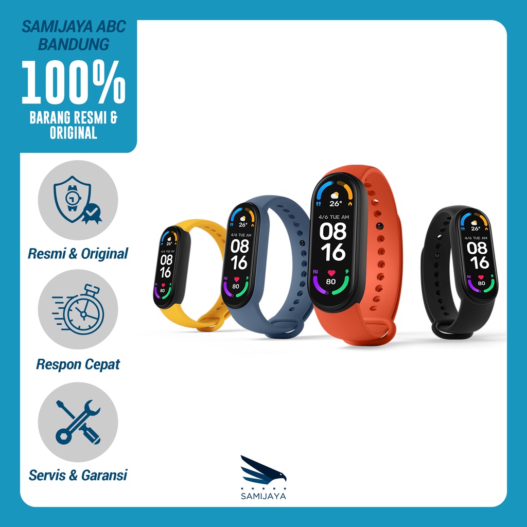 Jam Tangan Smartwatch Pintar XiaoMi Band 6 Touch Screen Ori Resmi