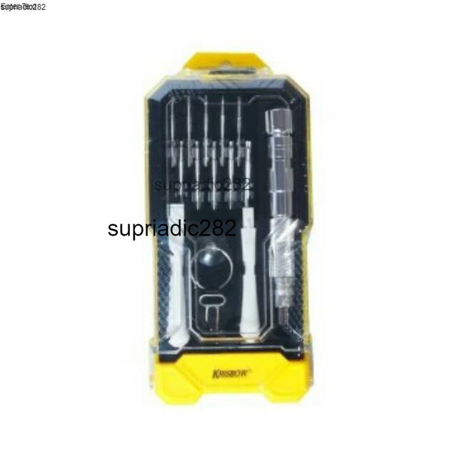Obeng Krisbow Untuk Handphone Hp- Krisbow Set Obeng Presisi Untuk Smartphone 15 Pcs