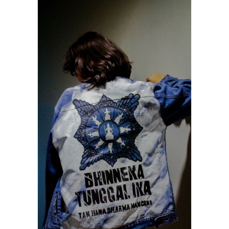 Jaket Denim Lukis Handmade