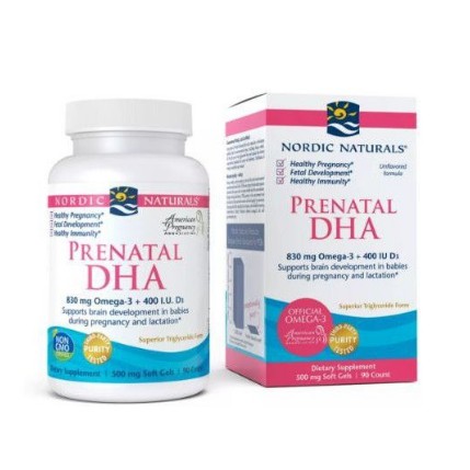 Nordic Naturals Prenatal DHA 830mg 90 Softgels