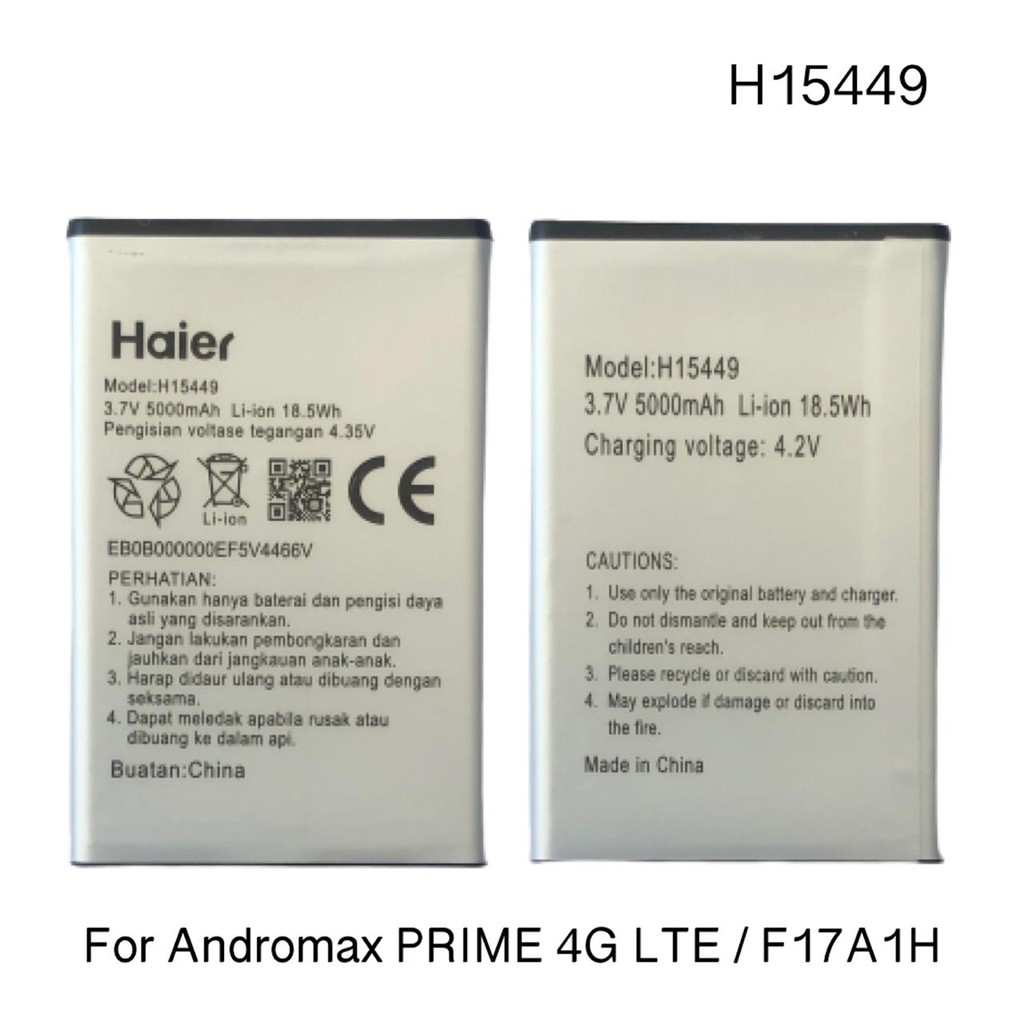 Batre Andromax Prime 4G LTE F17A1H Battery H15449 Baterai Andromax Prime Original