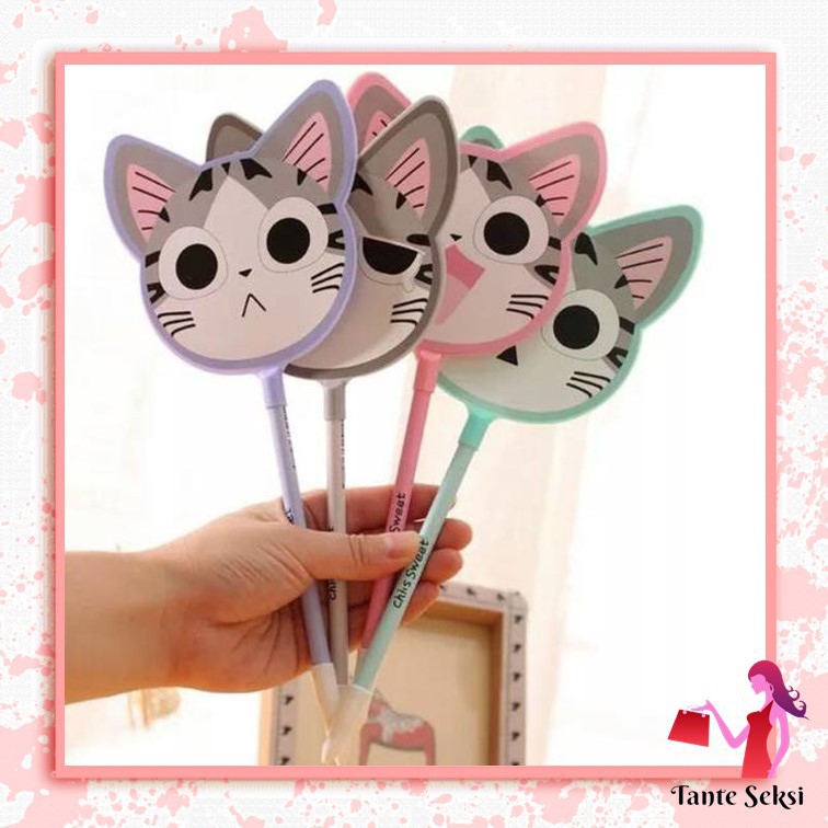 

Ballpoint Pena Karakter Cat Lucu Alat Tulis Pulpen Gel Model Kipas Kucing Chi Pen Bolpoin