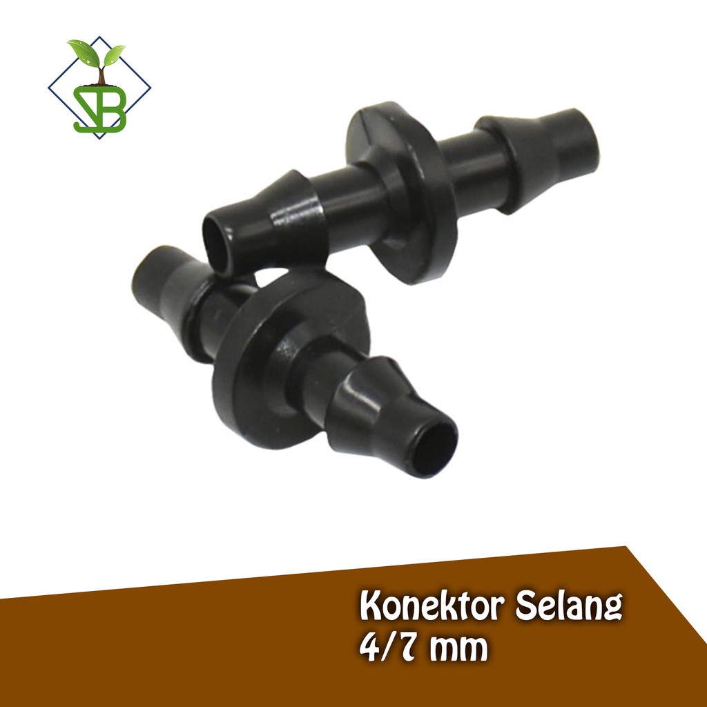 Konektor selang lurus 7mm / 2-Way 6mm 2-Way 7mm untuk Selang 4/7mm