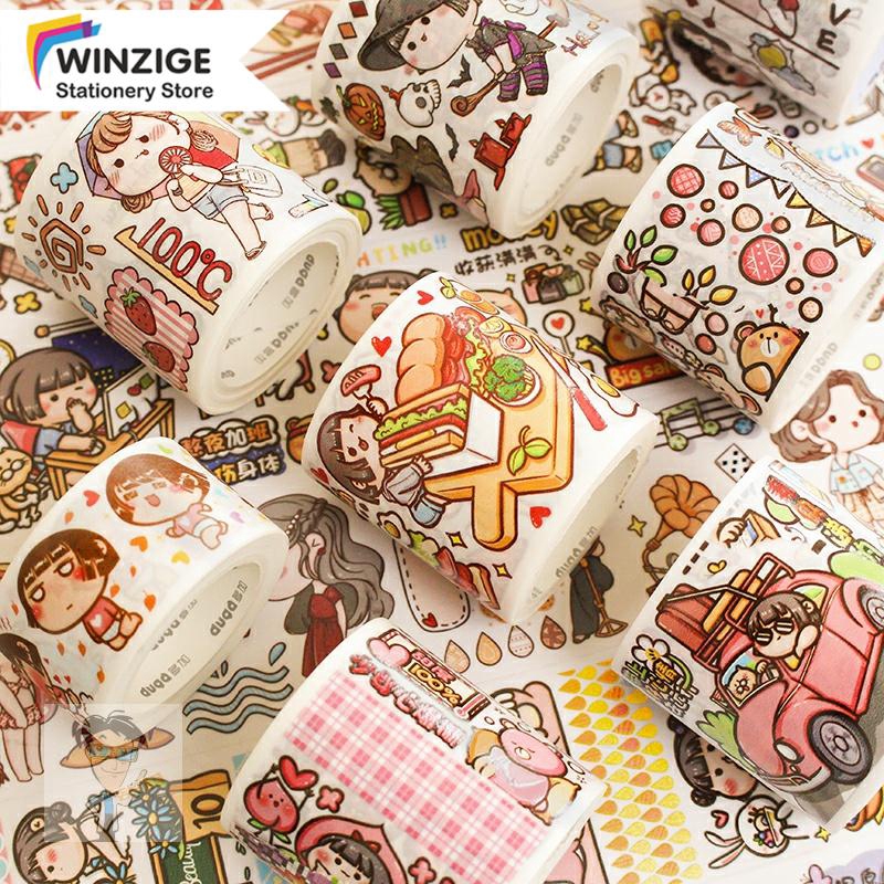 

Lovely Girl Animal Masking Tape Kawaii Snack Food Washi Tape DIY Scrapbook Stationery 1 Roll