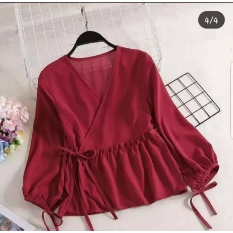 MELISA BLOUSE/atasan termurah/atasan terbaru/blouse lucu