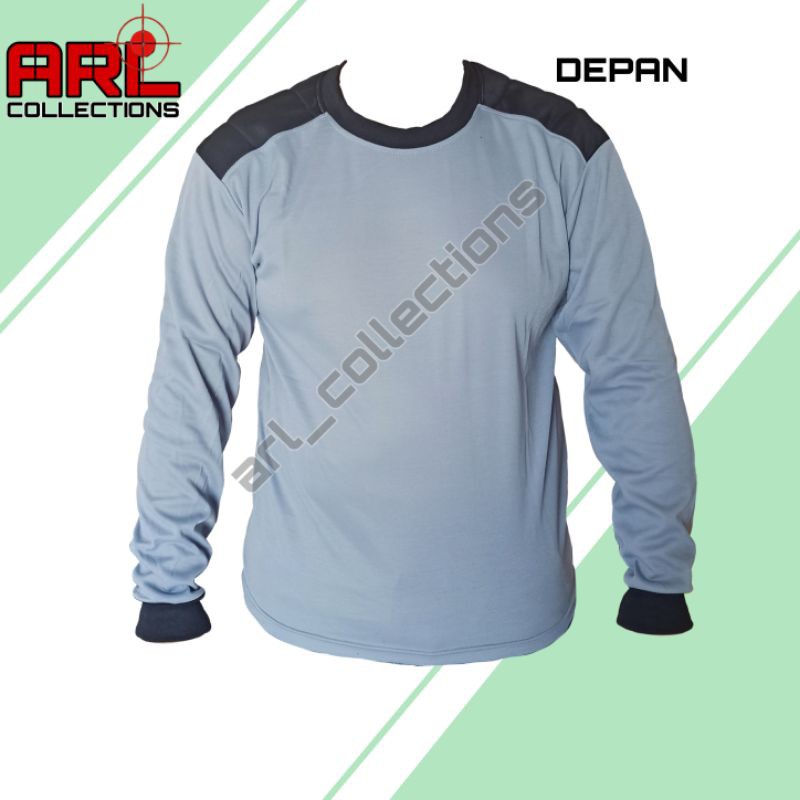 BAJU KAOS T-SHIRT LENGAN PANJANG ABU-ABU/KAOS PANJANG LAPANGAN POLOS/KAOS DECKER PANJANG POLOS