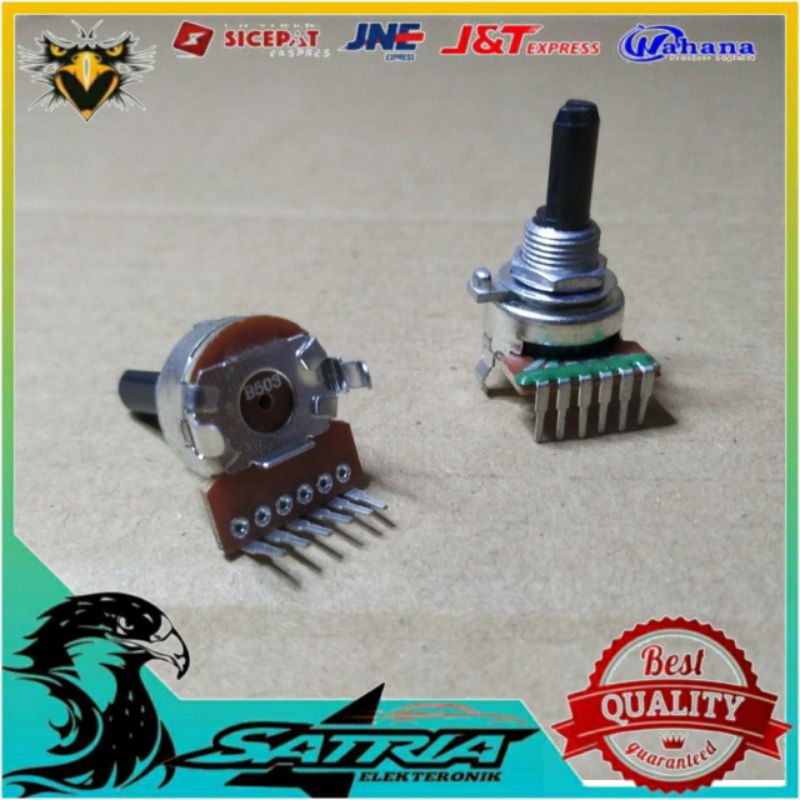 Potensio 6 Kaki Tekuk potensio Polytron 6 pin NON CT + drat AS panjang