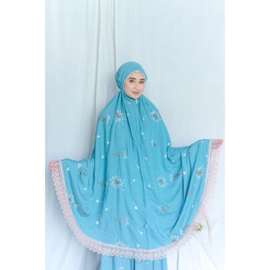 Mukena Dewasa Rayon Jumbo Full Bordir //Mukena AMERA Renda Mewah