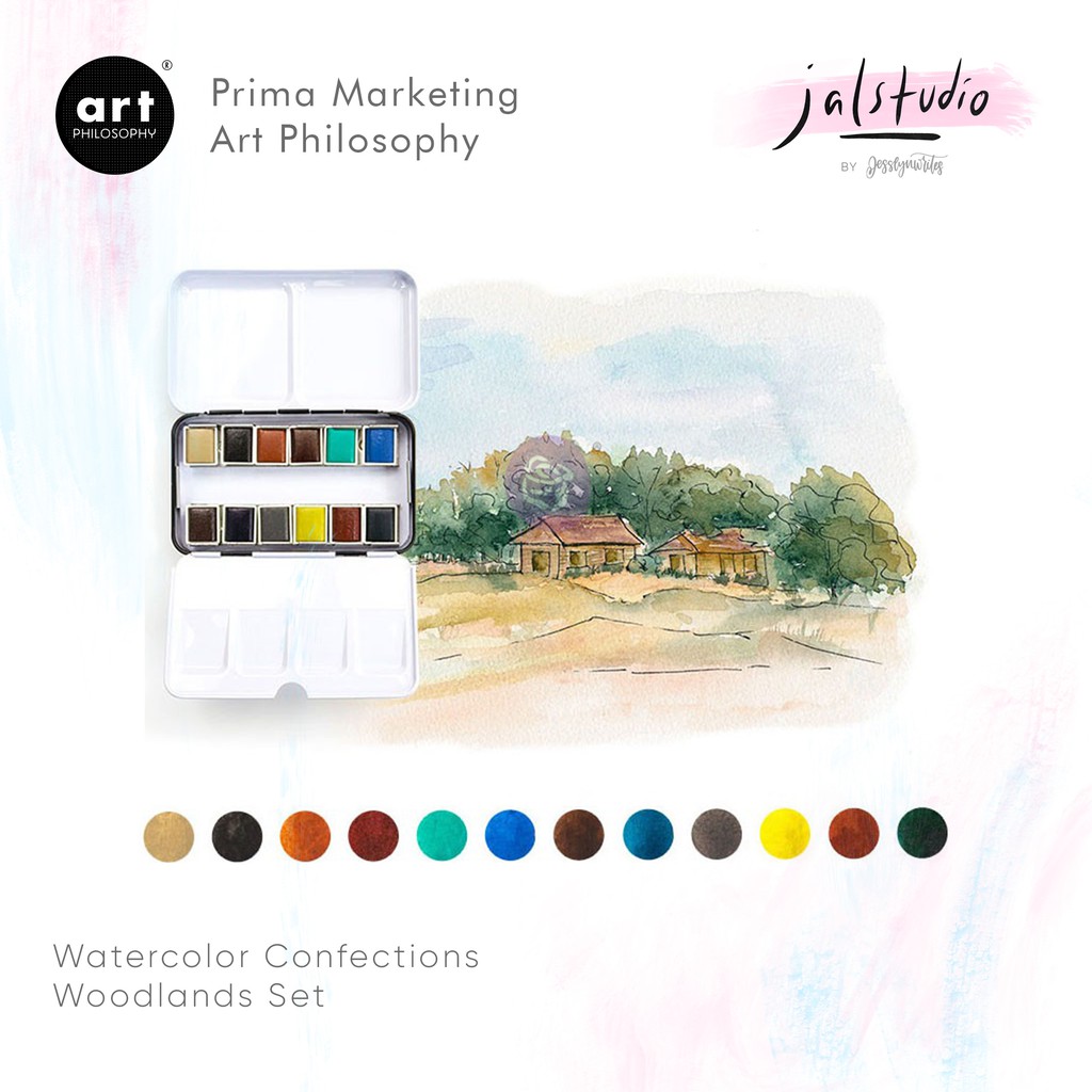 Jual Prima Marketing Art Philosophy Watercolor Confections Woodlands Set Artist Grade Water Colour 12 Indonesia|Shopee Indonesia