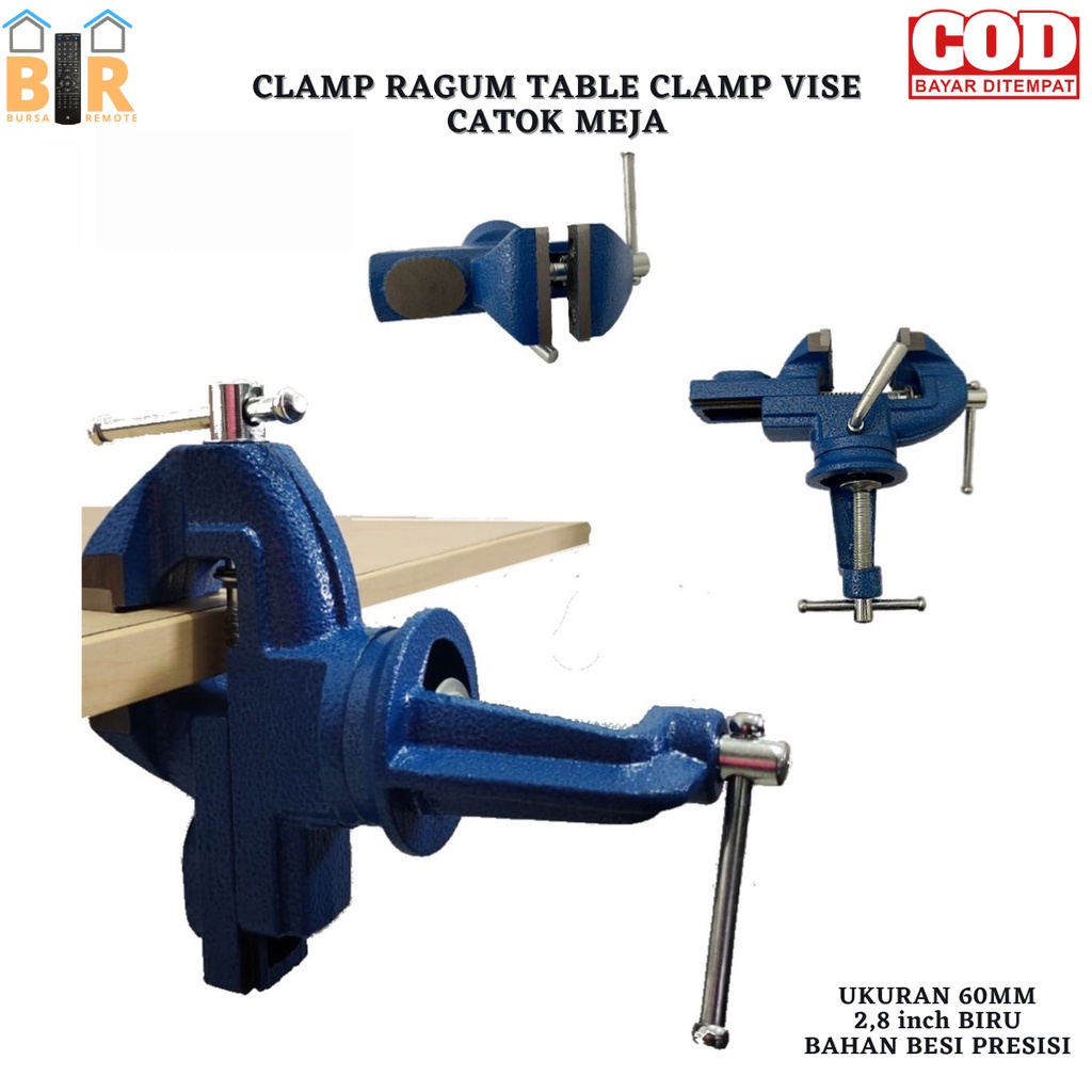 Catok Meja Putar 2,8&quot; 60mm / Ragum / Tanggem / Table Clamp Vise