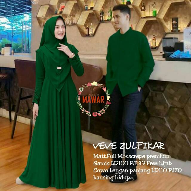 VEVE ZULFIKAR / BISA SERAGAM /BISA COUPLE ANAK / DRESS BRUKAT / ADA SIZE JUMBO, REDY SIAP KIRIM