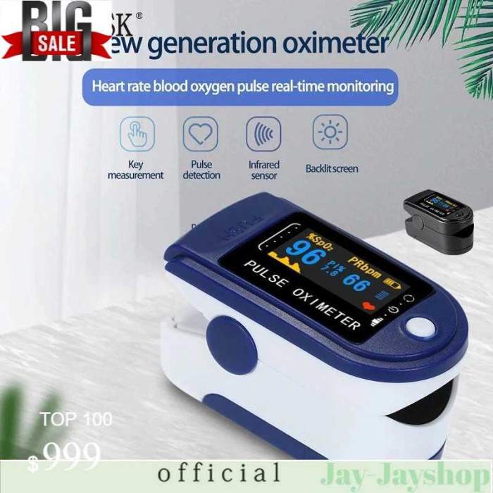 ABCMASK Alat Pengukur Detak Jantung Kadar Oksigen Oximeter - AB01PO