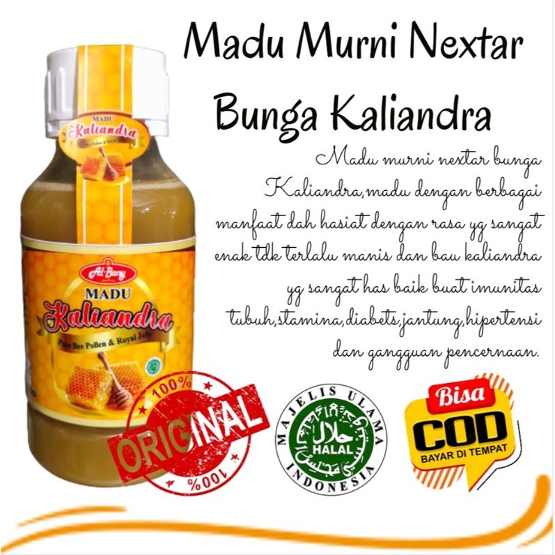 Super Madu Murni Al-Bany Bunga Kaliandra Nett 700gr (murni 100%)