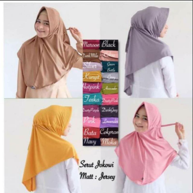 Jilbab Serut Jokowi Serut Belakang Hijab Instan Serut Jokowi