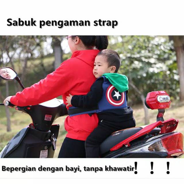 Sabuk boncengan motor anak karakter strap pengaman goncengan anak Makassar