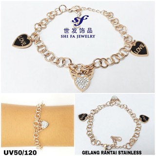 ZALIMAA GELANG  BRASS INDIA EMAS DEWASA 1set Isi 4pc UP351 