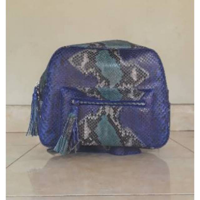 DOMPETKULITJAMBI || TAS RANSEL KULIT ULAR PHYTON 100%