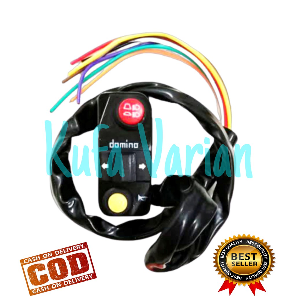 Saklar Kiri Motor Domino Universal Sein, Klakson Dan Lampu Jauh Dekat Import Motor CBR Ninja Xmax