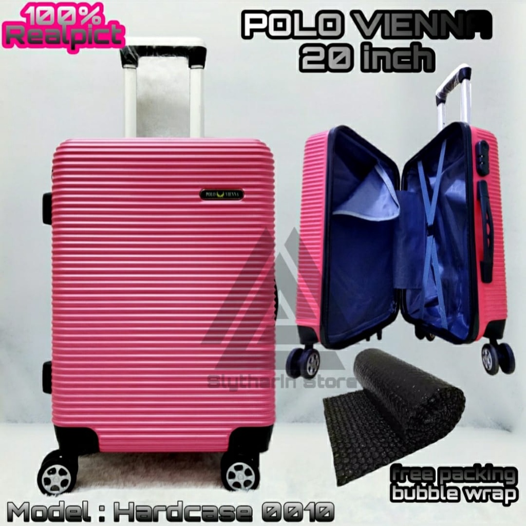 10.10 SUPER SALE KOPER 20 INCH POLO VIENNA TIDAK MUDAH PECAH BISA COD UKURAN CABIN PESAWAT