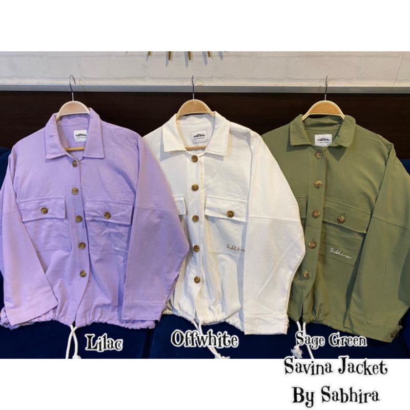 Sabhira - Savina Jaket - Jaket Linen - Blazer wanita