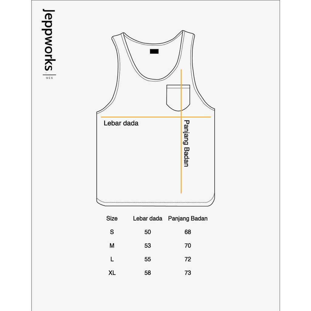 Jeppworks Jersey Sleeveless Tee Singlet Broken White