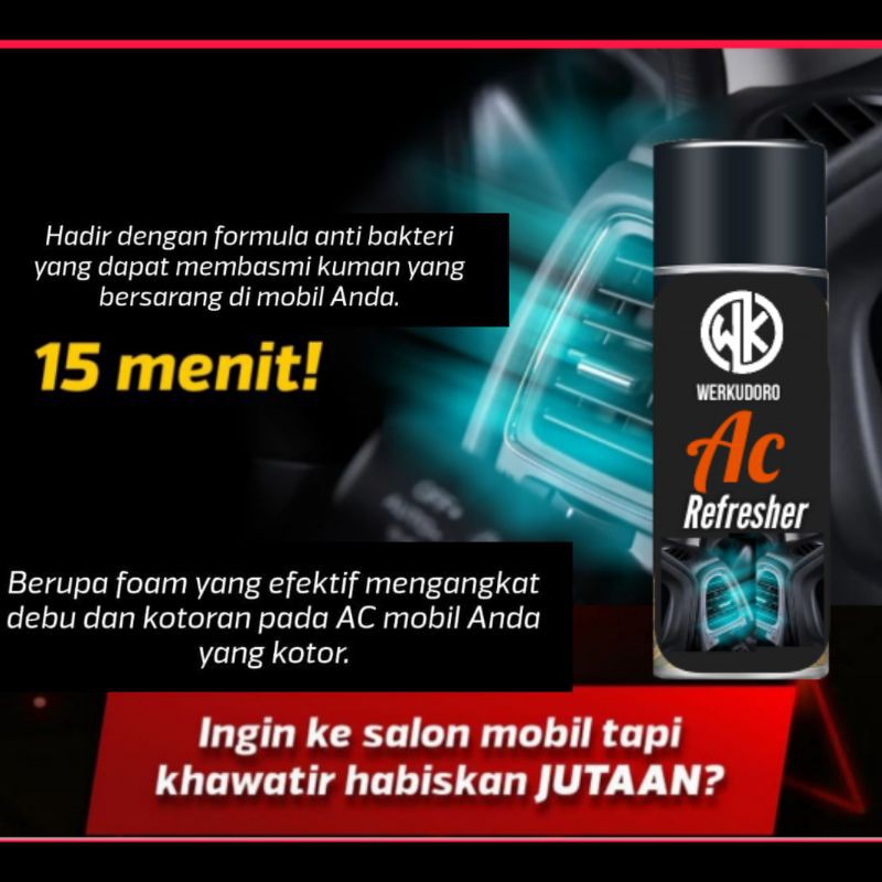 Pembersih AC mobil spray/anti bakteri/anti virus/Refresher WK  Mobil  Pengharum Ac  rumah/mobil