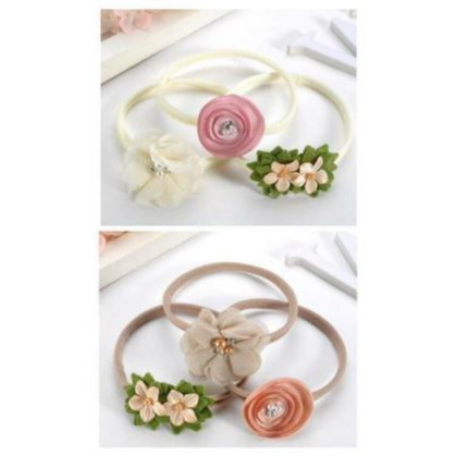 Bandana Bayi Headband Hiasan Rambut Anak Lace Vintage Motif Bunga