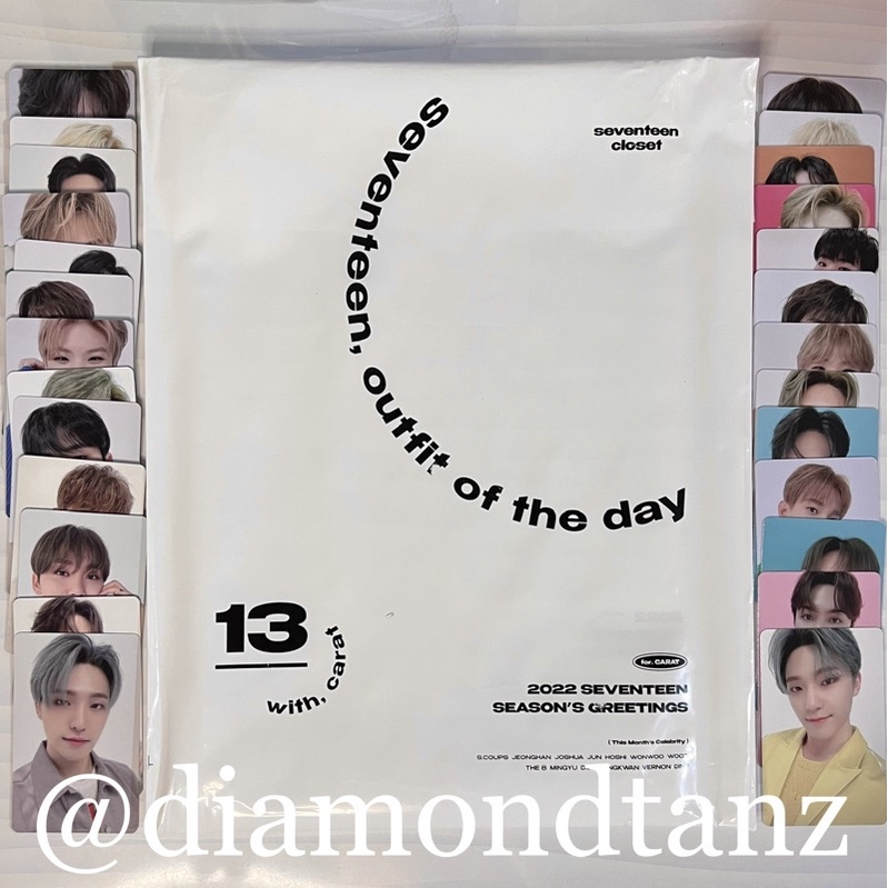 SEVENTEEN SVT sharing seasons greeting 2022 sg22 photocard pc scoups jeonghan joshua jun hoshi wonwo