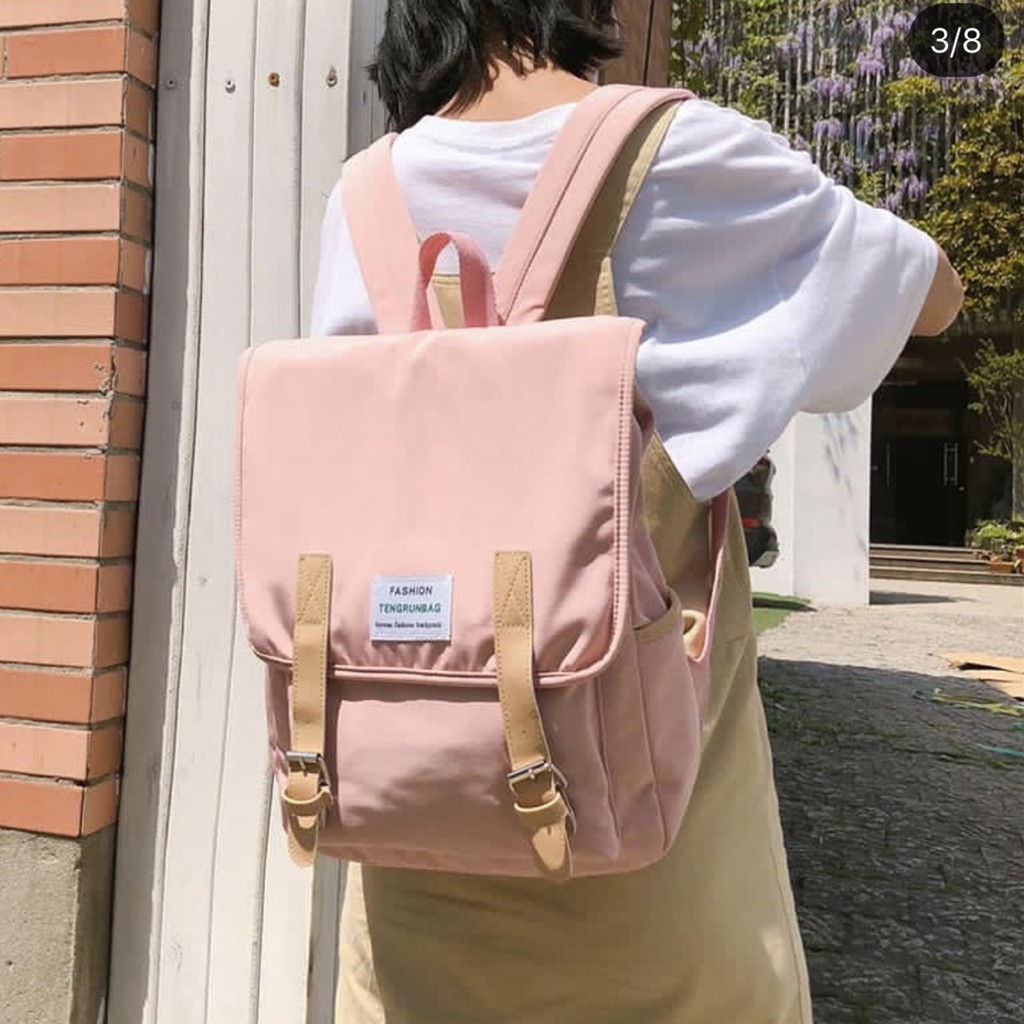 SHABRINA_FASHION!!! TAS WANITA KANAYA TAS RANSEL BACKPACK WARNA PINK