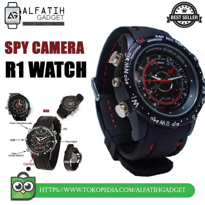 SPY WATCH JAM TANGAN KAMERA 8GB HD CAMERA PENGINTAI ORIGINAL SPYCAM