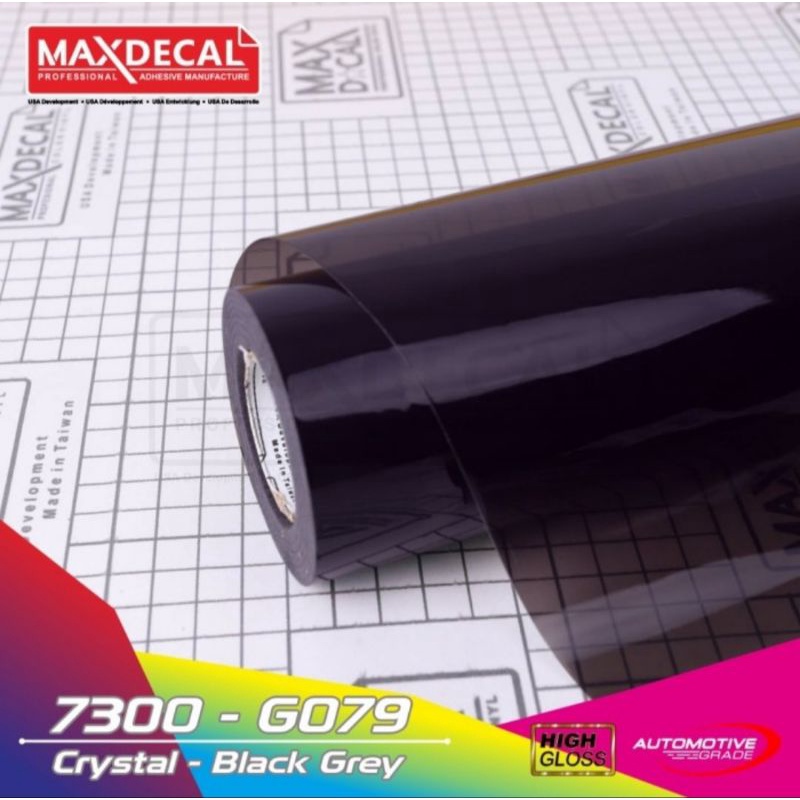 Sticker Maxdecal 7300 G079 Black Grey Transparent Crystal