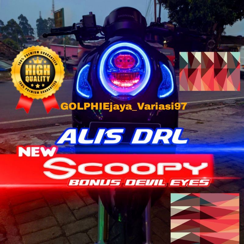 LAMPU ALIS DRL ALIS LED SCOPY TERBARU NON BINTIK2 FREE LED ALIS SEIN PAKET LED ALIS ALL NEW SCOOPY 2
