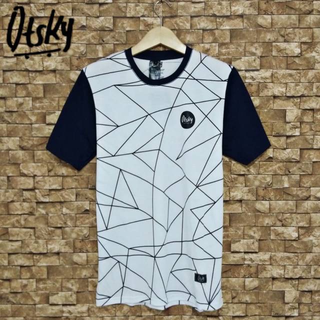 Baju kaos distro otsky  bergaris terbaru Shopee Indonesia