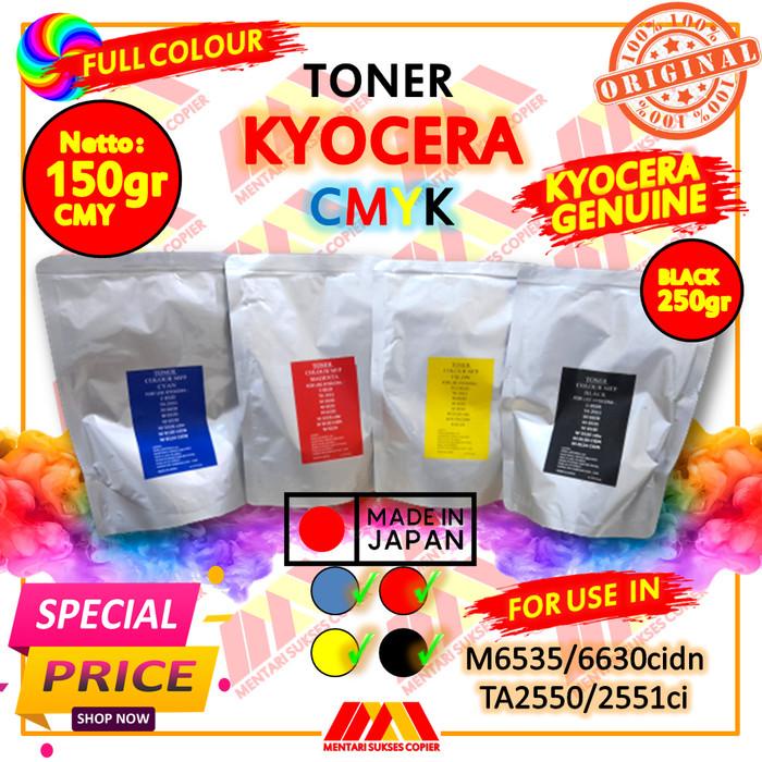 

TONER WARNA KYOCERA CMYK ORIGINAL POUCH M6535 6630cidn TA2550 2551ci