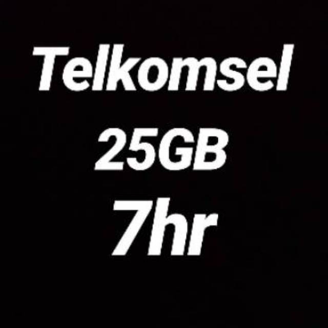 Kuota Telkomsel 25GB 7hr