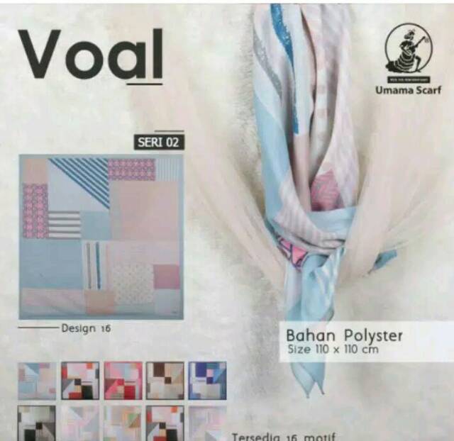HIJAB VOAL MOTIF UMAMA SCARF segiempat-3
