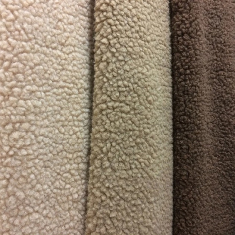 Grosir Bahan / Kain Sherpa bulu domba coklat / brown