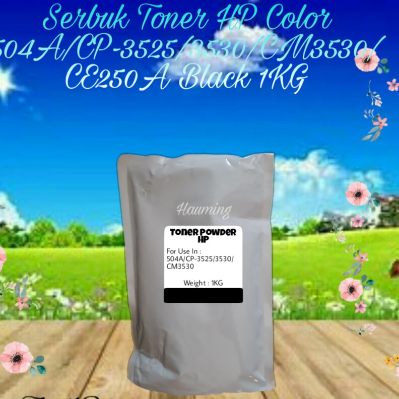 Serbuk Toner HP 504A CP3520 CP3525 CP3525N CP3525DN CP3525X CM3530 CM3530FS CE250A Black 1kg