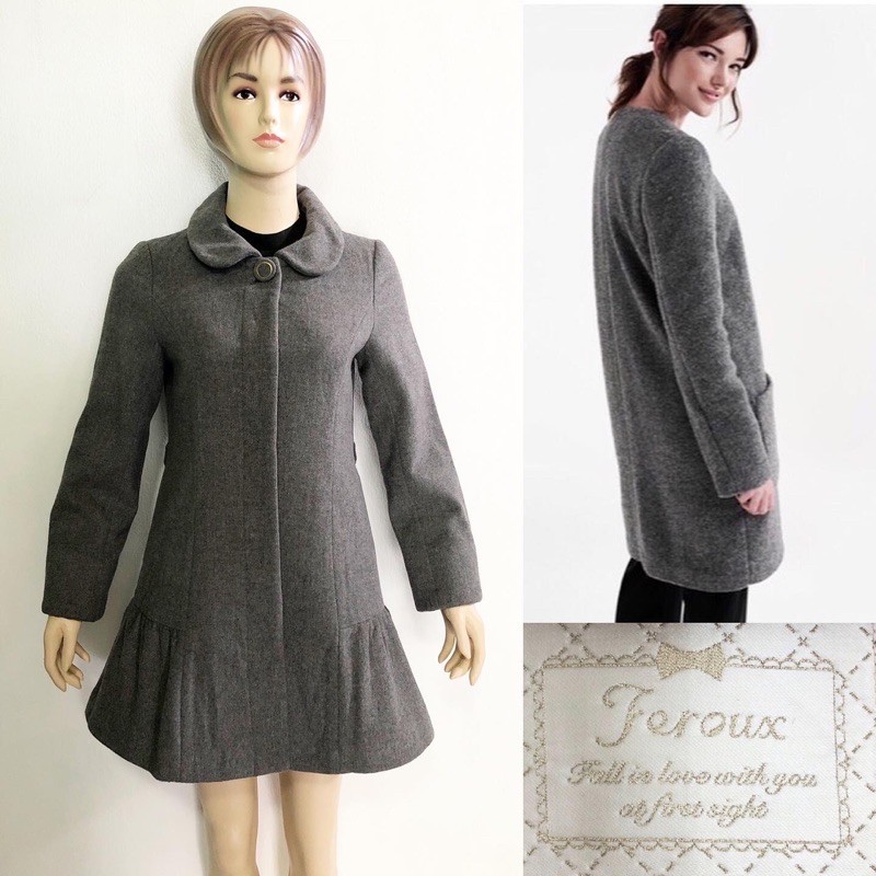 Feroux grey wool coat / jacket jaket