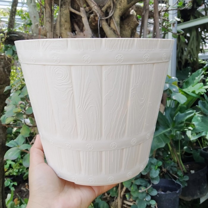 Pot Bunga Alexish 101 Putih 20 / Pot Tanaman / Pot Plastik